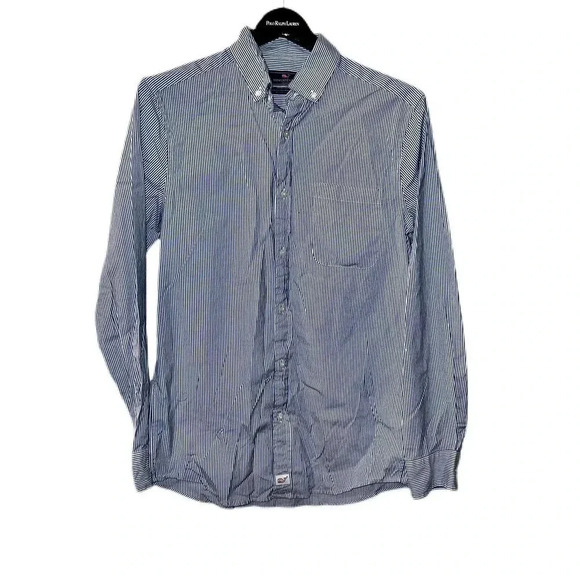 Vineyard Vines Mens Small Murray Long Sleeve Shirt Button Front Stripes - Picture 1 of 3